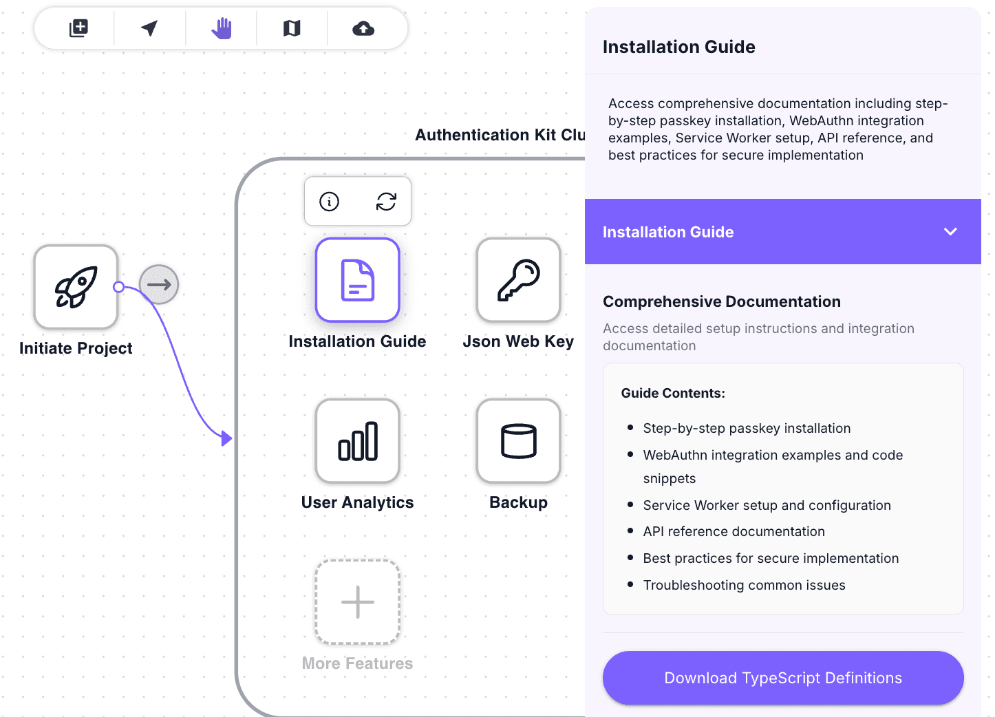 Installation Guide in Dashboard