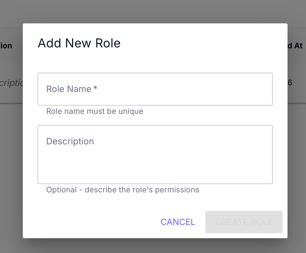 Add Role Modal